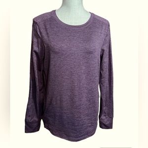 Layers Long Sleeve Purple Heathered Shirt